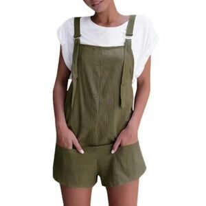 Zanzea 4XL Adjustable Cotton Romper Shorts Plus Summer Chic Playsuit Dungarees
